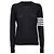 Thom Browne Diagonal Stripe Pullover Relaxed Fit Strick Navy Blau