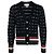 Thom Browne RWB Donnie Zopfstrick-Cardigan Navy Blau