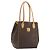 Céline CELINE Macadam Tote Bag PVC Leather Brown Gold Tone