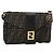 FENDI Zucca Canvas Shoulder Bag Brown Black