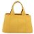 PRADA Canapa M Hand Bag Canvas Yellow Gold - vista 2