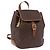 Céline CELINE Macadam Canvas Backpack PVC Leather Brown Gold