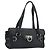 Salvatore Ferragamo Gancini Shoulder Bag Leather Black Silver