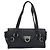 Salvatore Ferragamo Gancini Shoulder Bag Leather Black Silver - vista 2