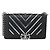 CHANEL Chain Boy Chanel V Stitch Bag Leather Black Silver CC - vista 13