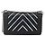 CHANEL Chain Boy Chanel V Stitch Bag Leather Black Silver CC - vista 2