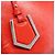 FENDI 2 JOURS Hand Bag Leather 2way Red Silver - vista 24