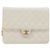 CHANEL Matelasse Chain Chain Shoulder Bag Lamb Skin White Gold CC - vista 2