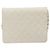 CHANEL Matelasse Chain Chain Shoulder Bag Lamb Skin White Gold CC - vista 3
