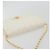 CHANEL Matelasse Chain Chain Shoulder Bag Lamb Skin White Gold CC - vista 6