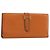 Hermès HERMES Bearn Dupri Long Wallet Leather Orange Gold