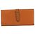 Hermès HERMES Bearn Dupri Long Wallet Leather Orange Gold - vista 2