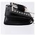 FENDI Karito Chain Shoulder Wallet Leather Black Silver 8M0346 - vista 3