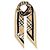 Burberry Skinny Scarf in seta a quadri Medium Sand Marrone