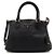 Prada Borsa Tote e Borsa a Tracolla Crossbody in Vitello Phenix Nero con Logo Triangolare Dorato