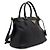 Prada Borsa Tote e Borsa a Tracolla Crossbody in Vitello Phenix Nero con Logo Triangolare Dorato - vista 3