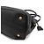 Prada Borsa Tote e Borsa a Tracolla Crossbody in Vitello Phenix Nero con Logo Triangolare Dorato - vista 7