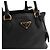 Prada Borsa Tote e Borsa a Tracolla Crossbody in Vitello Phenix Nero con Logo Triangolare Dorato - vista 8