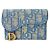 Dior Tarjetero Saddle Blue Oblique Azul