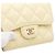 Chanel Portafoglio classico con patta da donna Caviar Gold CC Logo Giallo - vista 5
