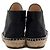 Chanel Sneakers espadrillas mid-top da donna in pelle nera Nero - vista 5