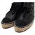 Chanel Sneakers espadrillas mid-top da donna in pelle nera Nero - vista 6