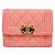 Chanel Tarjetero Boy Card Wallet de piel caviar rosa