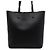 Saint Laurent Sac cabas Shopper North South en cuir de veau noir avec bandoulière - vue 4