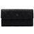 Chanel Portafoglio lungo con patta Timeless in Caviar nero e CC argento - vista 4
