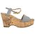 Chanel Sandali con zeppa in sughero Coco Stripe Heel Multicolore