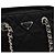 Prada Schwarze gesteppte Nylon-Shopper-Schultertasche mit Kette - Ansicht 9