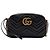 Marmont Gucci Picca borsa a tracolla e crossbody matelassé con catena Nero