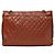 Chanel Borsa a tracolla matelassé in pelle di agnello marrone con catena - vista 3