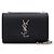 Saint Laurent Bolso de hombro y bandolera Classic Kate Small Monogram con cadena plateada Negro