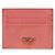 Prada Tarjetero de cuero Saffiano rosa