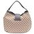 Gucci Borsa a tracolla hobo in jacquard logo GG Marrone - vista 3
