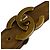 Cintura Chanel CC Turnlock in camoscio Marrone - vista 3