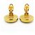 Chanel Clip Earrings in Black and Gold Golden - view 8