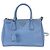 Borsa a spalla/mano Prada Galleria in blu
