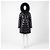 Moncler Abrigo de plumón negro con cuello de piel - vista 2