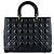Borsa Christian Dior Lady Large in pelle di agnello Nero - vista 3