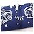 Hermès HERMES Twilly Les Leopards Bandana Silk Scarf Bianco Blu Multicolore - vista 6