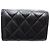 Cartera tri-fold Chanel en piel de becerro granulada negra Negro - vista 4