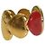 LOUIS VUITTON Sweet Monogram Ring Herz aus rotem Emaille und Gold LV Logo Größe S 52 Golden - Ansicht 5