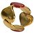 LOUIS VUITTON Sweet Monogram Ring Herz aus rotem Emaille und Gold LV Logo Größe S 52 Golden - Ansicht 7