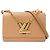 Twist Borsa a mano Louis Vuitton in pelle Epi Nero Cammello