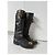 Stivali alti Chanel in pelle nera con logo CC dorato - vista 6