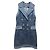Abito in denim e tweed Balmain Blu