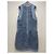 Abito in denim e tweed Balmain Blu - vista 8