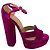 Aquazzura Sandali con platform in velluto fucsia Fuschia